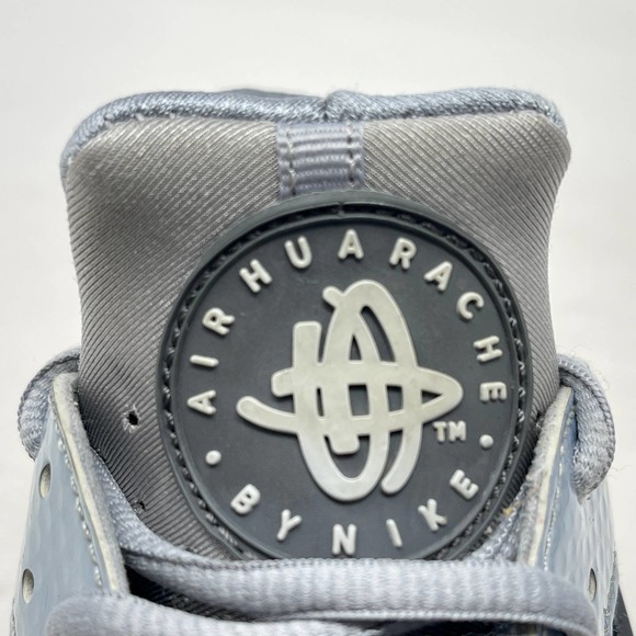 Nike Air Huarache Run Trainers Grey/Silver/White Womens 8 S1131-700 - Picture 7 of 11